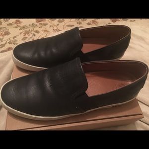 Frye Black Leather Slip On Sneakers. Size 10
